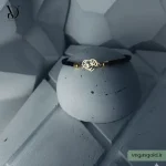 دستبند نخی با پلاک طلا کد014