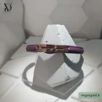 دستبند چرم با پلاک طلا کد011