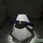 دستبند چرم با پلاک طلا کد012