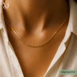 زنجیر طلا پولکی | طلافروشی وگاس
